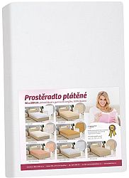 Bellatex Plátené plachta s gumou biela 90x200