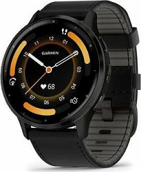 Garmin Venu 3 Slate/Black Leather Band