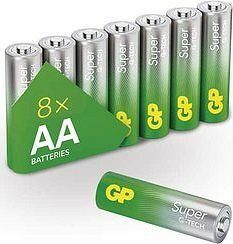 GP Alkalická batéria Super AA (LR6), 8 ks