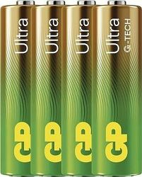 GP Alkalická batéria Ultra AA (LR6), 4 ks
