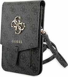 Guess PU 4G Metal Logo Phone Bag Grey