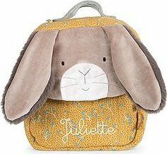 MOULIN ROTY Plyšový ruksak zajačik Ochre