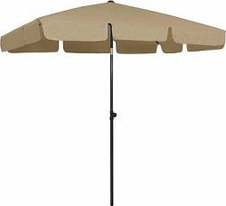 Plážový slnečník taupe 200 × 125 cm