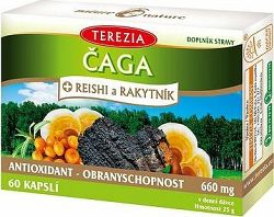 TEREZIA Čaga + reishi a rakytník 60 kapsúl
