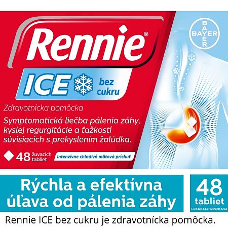 Bayer Rennie Ice bez cukru 48 ks