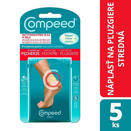 Compeed náplasť na pľuzgiere stredná 5 ks
