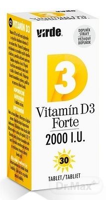 Virde Vitamín D3 Forte 2000 I.U. 30 tabliet