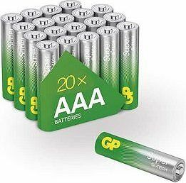 GP Alkalická batéria Super AAA (LR03), 20 ks