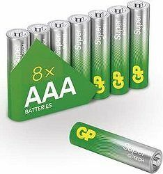 GP Alkalická batéria Super AAA (LR03), 8 ks
