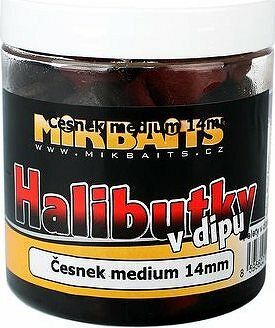 Mikbaits Halibutky v dipe Cesnak 14 mm 250 ml